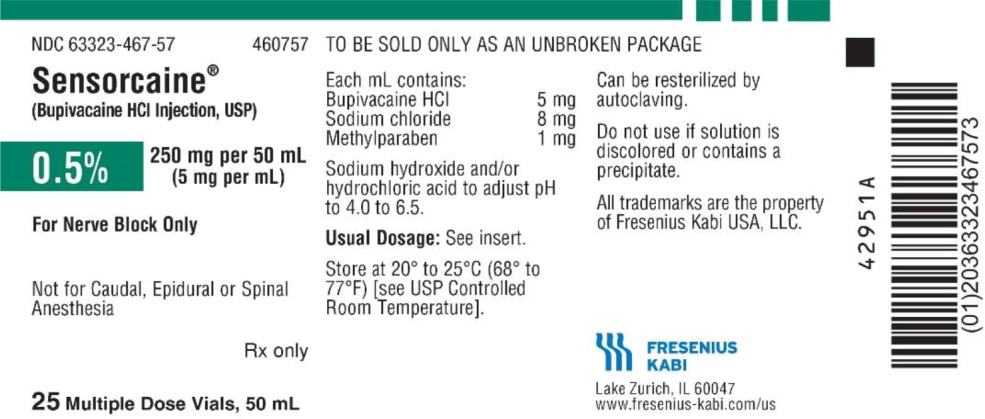 PACKAGE LABEL – PRINCIPAL DISPLAY – Sensorcaine 50 mL Multiple Dose Vial Tray Label
