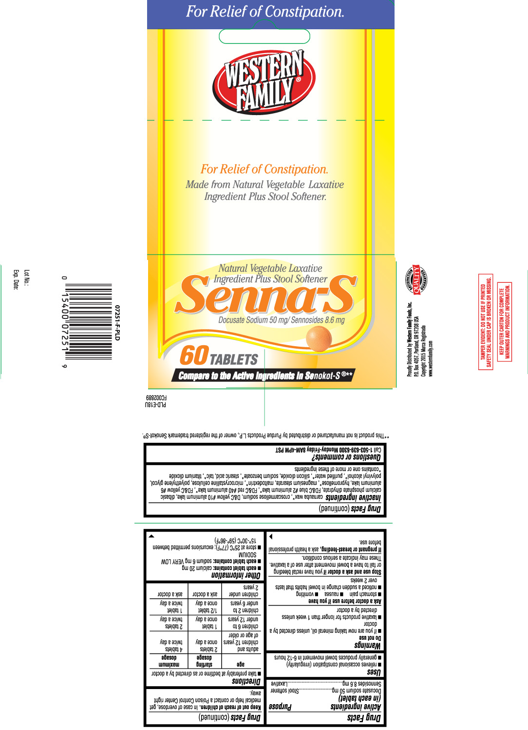 Docusate sodium 50mg Sennosides 8.6mg