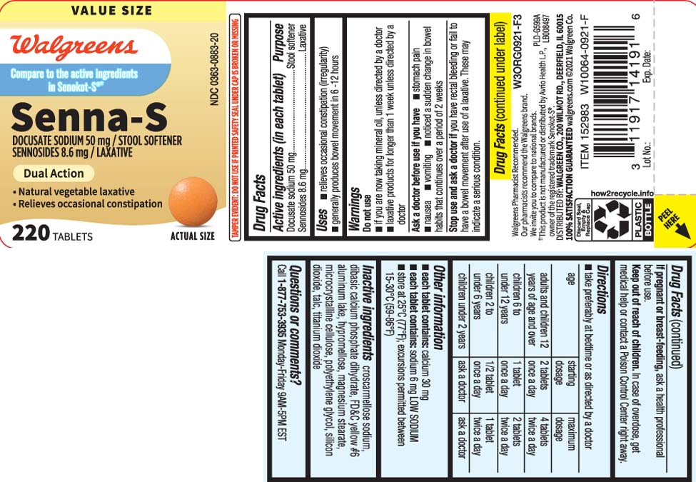 Docusate Sodium 50 mg, Sennosides 8.6 mg