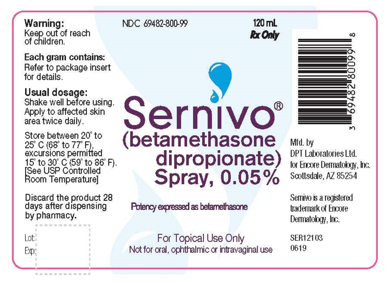 120 mL Spray Bottle Label