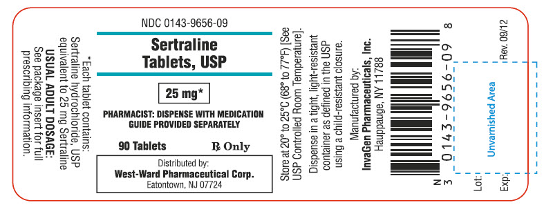 Sertraline Tablets, USP 50 mg/90 Tablets NDC 0143-9655-09