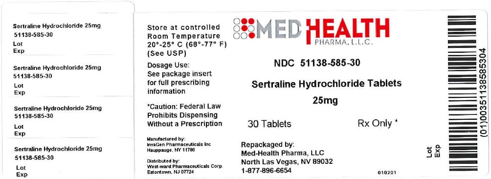Sertraline Hydrochloride Tablets 25 mg/90 Tablets