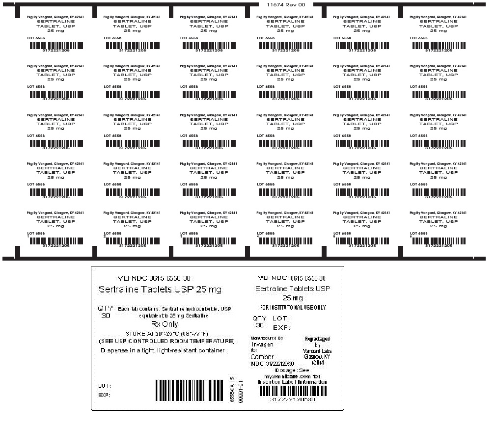 Sertraline Tablets, USP 25mg Unit Dose Label