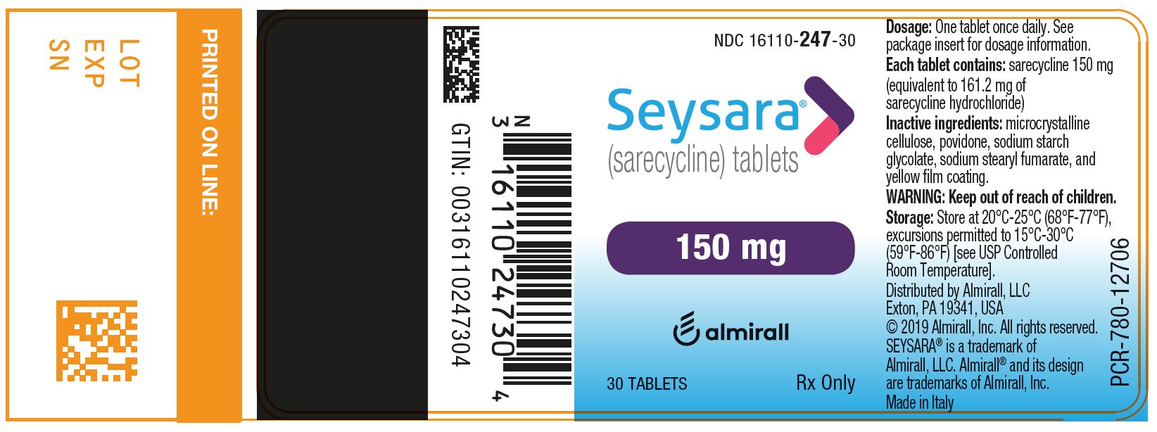 150 mg 30-count Bottle Label