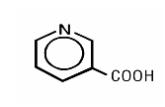 Chemical structure for niacin.