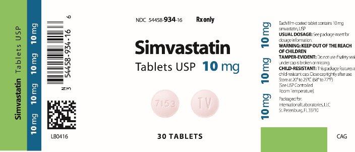 Simvastatin Tablets USP 10 mg