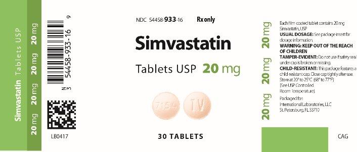 Simvastatin Tablets USP 20 mg