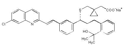 image of montelukast sodium chemical structure
