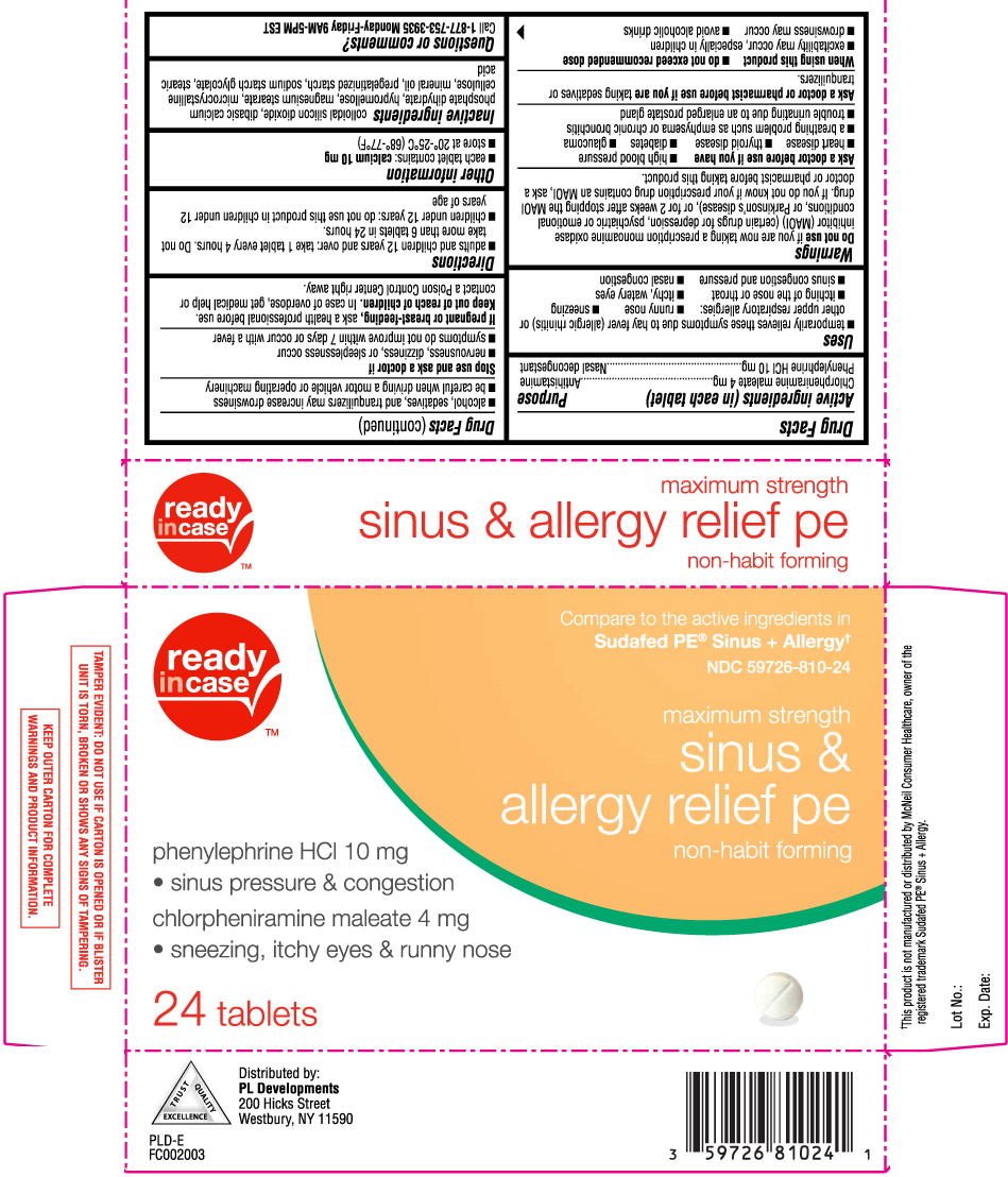 Sinus And Allergy Releif Pe | Chlorpheniramine Maleate, Phenylephrine Hcl Tablet while Breastfeeding