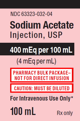 PACKAGE LABEL - PRINCIPAL DISPLAY – Sodium Acetate 400 mEq per 100 mL Vial Label

