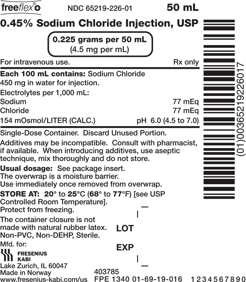 PACKAGE LABEL - PRINCIPAL DISPLAY – 0.45% Sodium Chloride 50 mL Bag Label

