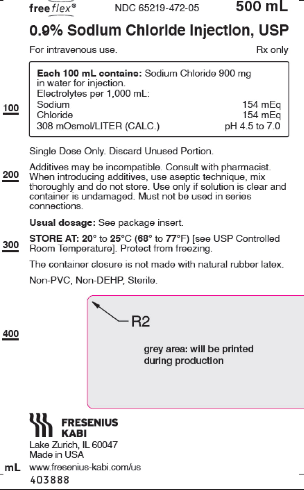 PACKAGE LABEL – PRINCIPAL DISPLAY PANEL – Sodium Chloride 500 mL Bag Label
