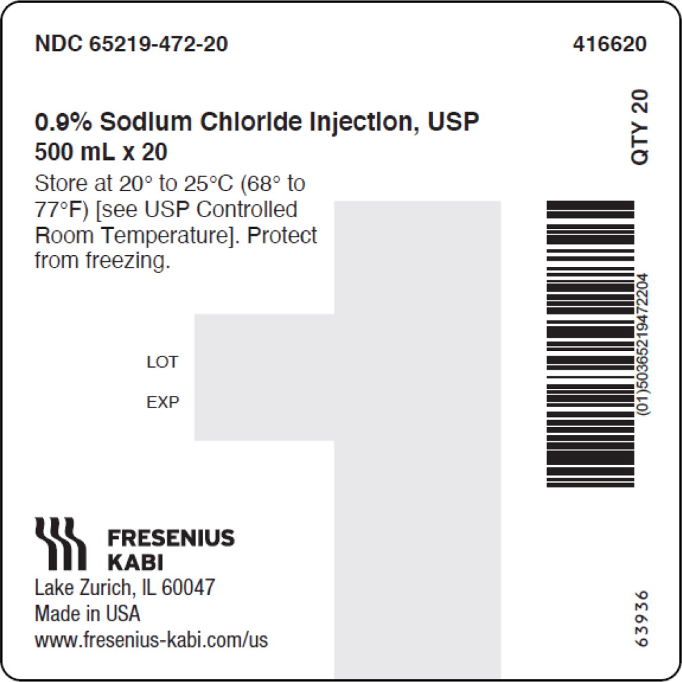 PACKAGE LABEL – PRINCIPAL DISPLAY PANEL – Sodium Chloride 500 mL Case Label
