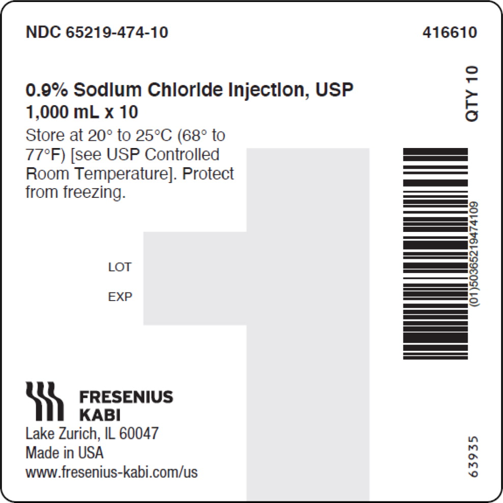 PACKAGE LABEL – PRINCIPAL DISPLAY PANEL – Sodium Chloride 1,000 mL Case Label
