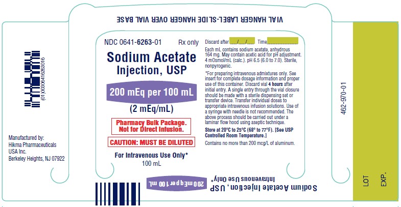 Sodium Acetate 100 mL Vial label