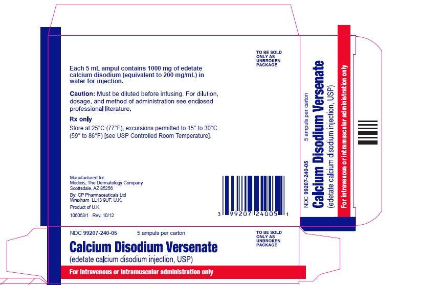 Calcium Disodium Versenate 5 Ampul Carton
