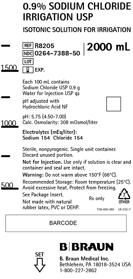 0.9% Sodium Chloride Irrigation 2L Container Label