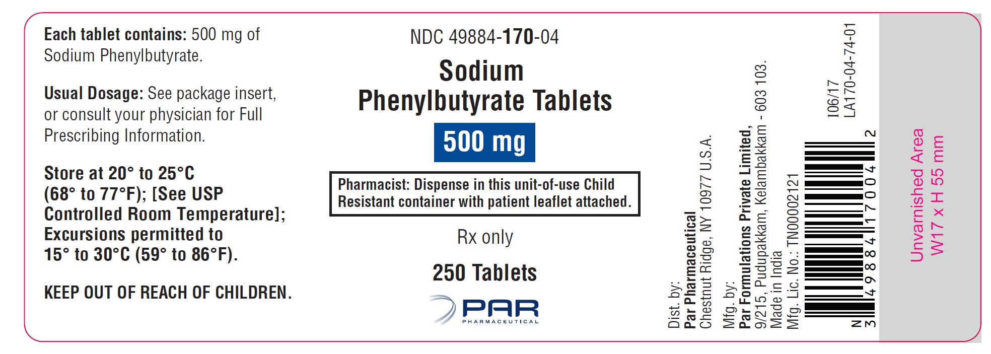 Sodium phenylbutyrate Tablet