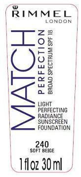 Match Perfection Spf 18 Soft Beige 240 | Octinoxate Titanium Dioxide Liquid and breastfeeding
