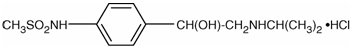 This is an image of the structural formula of Sotalol Hydrochloride.