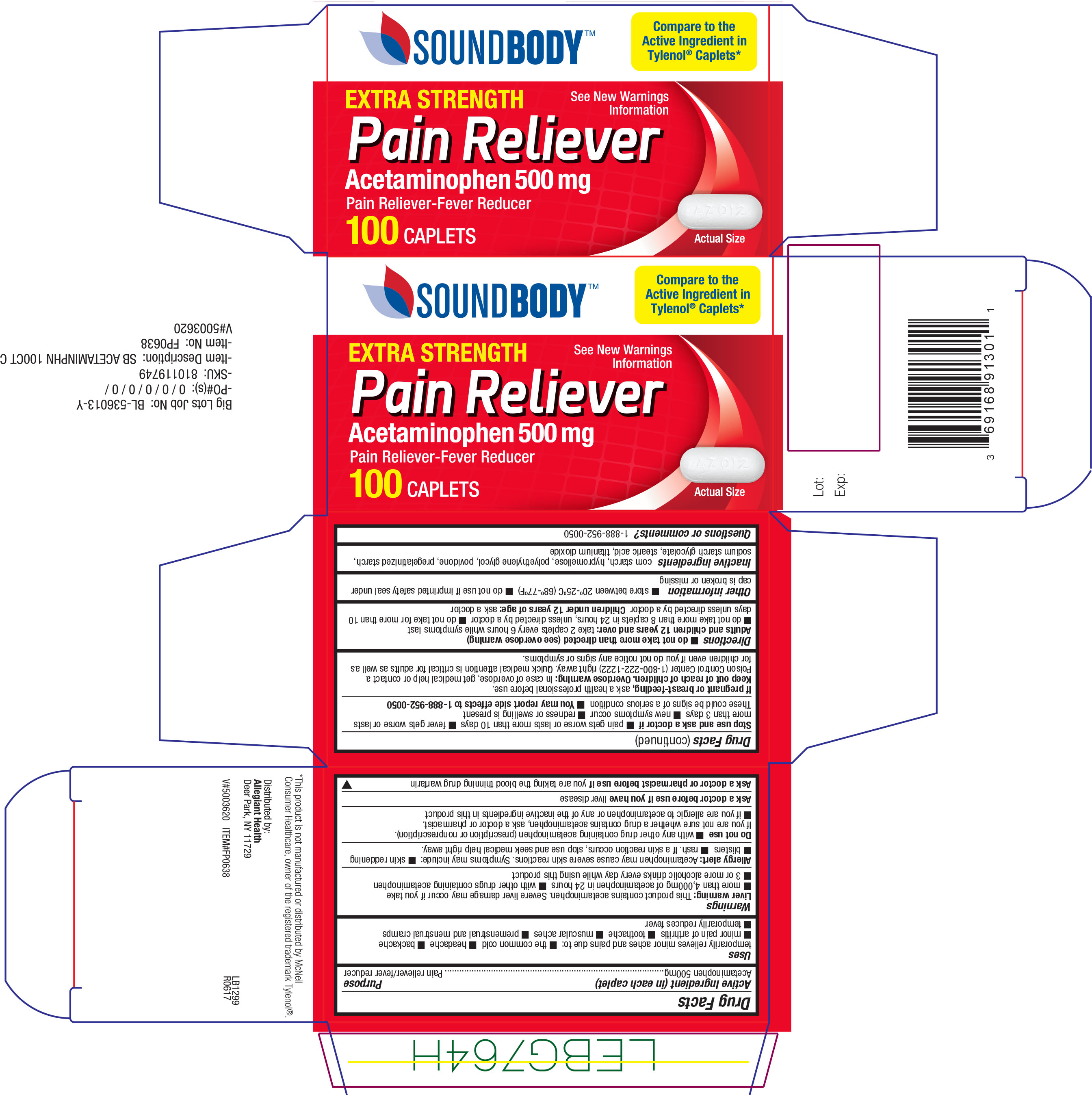 Pain Relief EX 100ct. Caplets