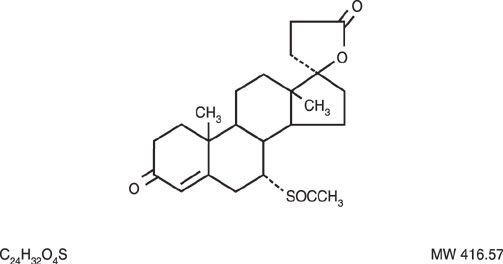 This is an image of the structural formula for spironolactone.