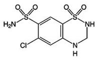 Structure, Hydrochlorothiazide