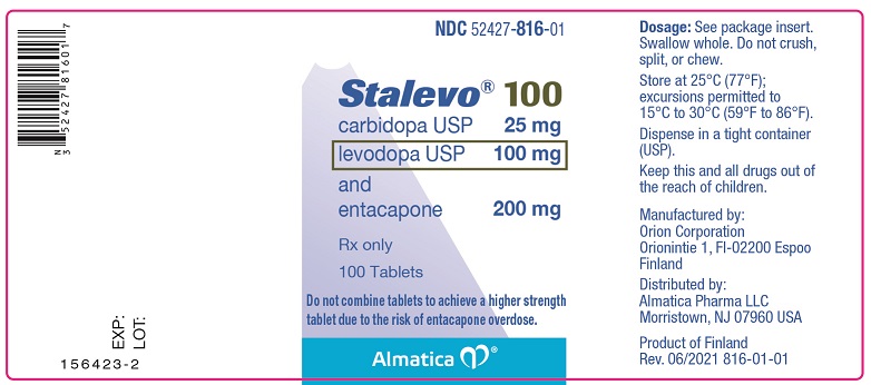 100 mg - 100 Tablet Bottle Label