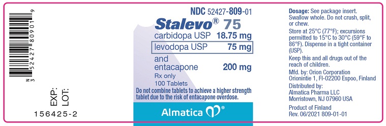 75 mg - 100 Tablet Bottle Label
