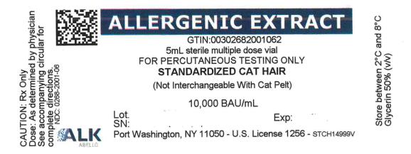 PRINCIPAL DISPLAY PANEL
ALLERGENIC EXTRACT
GTIN:
5mL sterile multiple dose vial
STANDARDIZED CAT HAIR
10,000 BAU/mL
