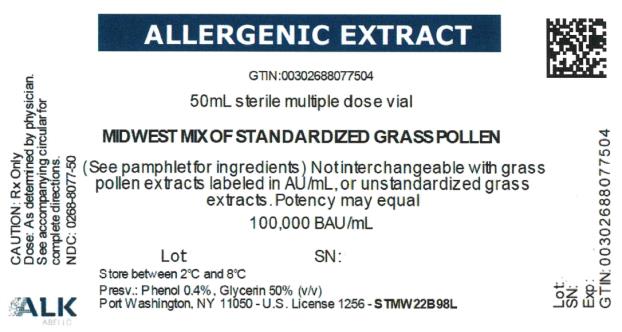 ALLERGENIC EXTRACT
50mL sterile multiple dose vial
MIDWEST MIX OF STANDARDIZED GRASS POLLEN
100,000 BAU/mL
