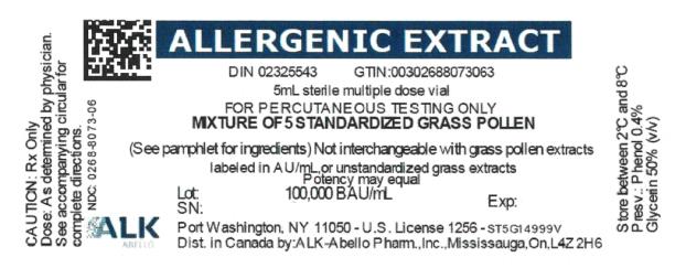 ALLERGENIC EXTRACT
5mL sterile multiple dose vial
MIXTURE OF 5 STANDARDIZED GRASS POLLEN
100,000 BAU/mL
