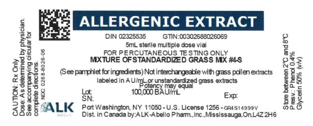 ALLERGENIC EXTRACT
DIN 02325535
5mL sterile multiple dose vial
MIXTURE OF STANDARDIZED GRASS MIX #4-S
100,000 BAU/mL
