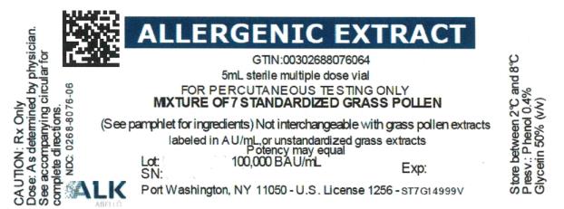 ALLERGENIC EXTRACT
5mL sterile multiple dose vial
MIXTURE OF 7 STANDARDIZED GRASS POLLEN
100,000 BAU/mL
