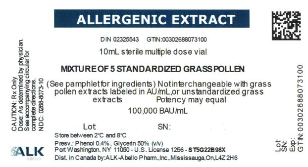 ALLERGENIC EXTRACT
10mL sterile multiple dose vial
MIXTURE OF 5 STANDARDIZED GRASS POLLEN
100,000 BAU/mL
