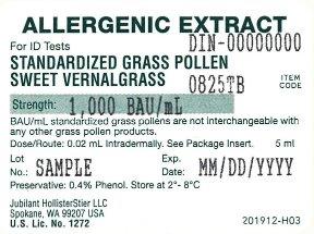 Sweet Vernalgrass 1,000 BAU/mL