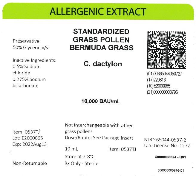 Standardized Grass Pollen, Bermuda Grass 10 mL, 10,000 BAU/mL Carton Label