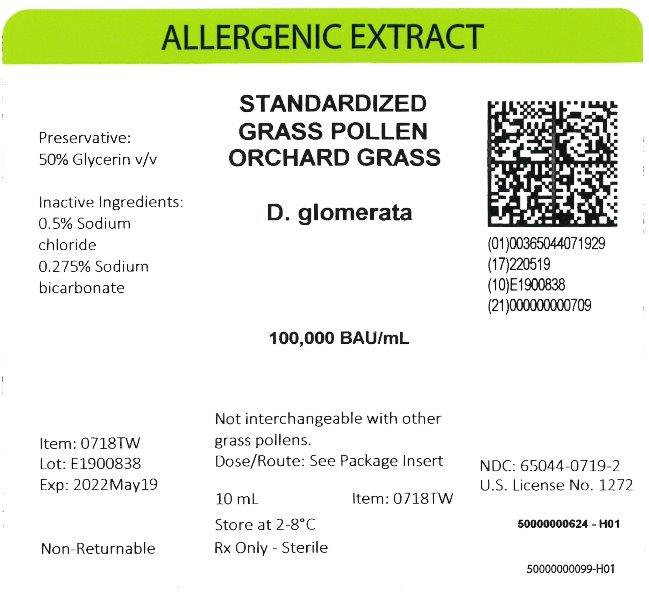 Standardized Grass Pollen, Orchard Grass 10 mL, 100,000 BAU/mL Carton Label