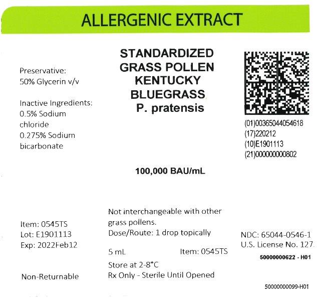 Standardized Grass Pollen, Kentucky Bluegrass 5 mL, 100,000 BAU/mL Carton Label