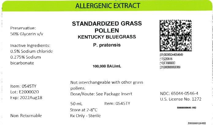Standardized Grass Pollen, Kentucky Bluegrass 50 mL, 100,000 BAU/mL Carton Label