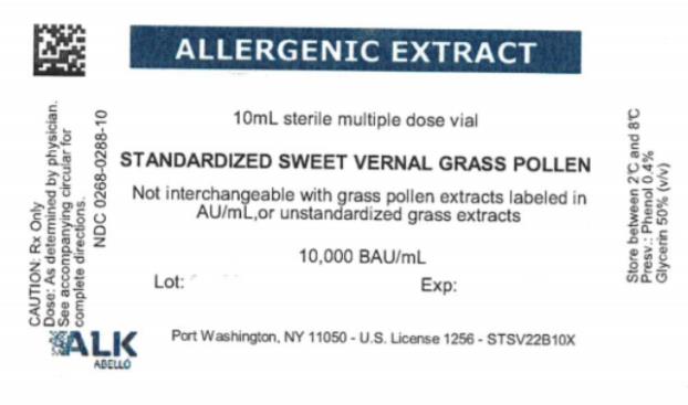 ALLERGENIC EXTRACT
10mL sterile multiple dose vial
STANDARDIZED SWEET VERNAL GRASS POLLEN 
