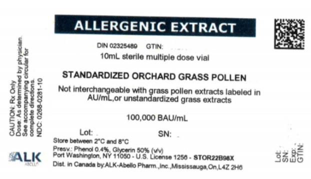ALLERGENIC EXTRACT
10mL sterile multiple dose vial
STANDARDIZED ORCHARD GRASS POLLEN
