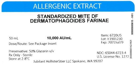 Standardized Mite, D. farinae 50 mL, 10,000 AU/mL Vial Label