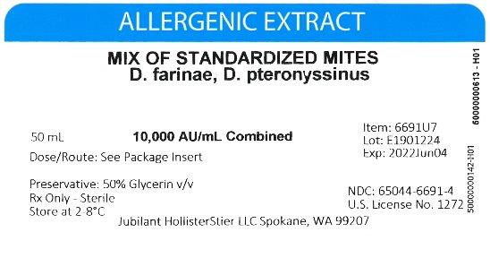 Mix of Standardized Mite 50 mL, 10,000 AU/mL Vial Label