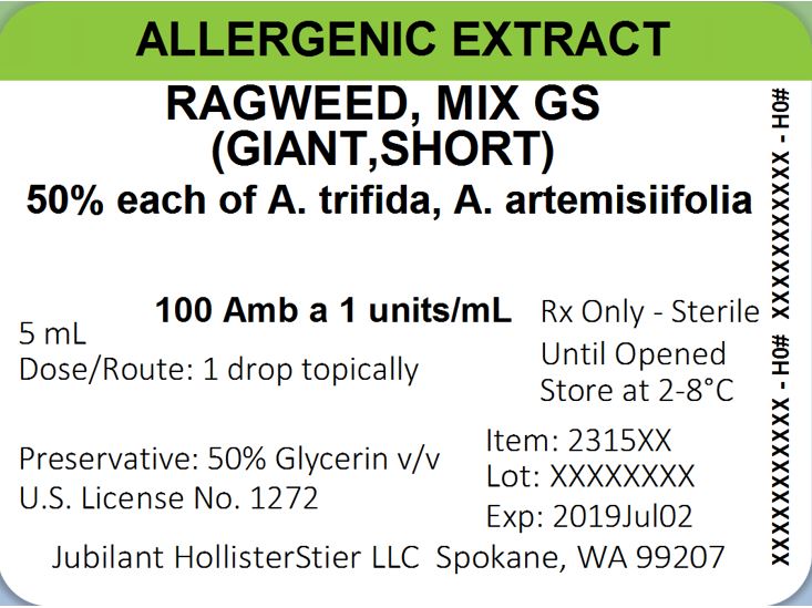 Ragweed Mix GS 5mL Container 100 Amb a 1 units-mL