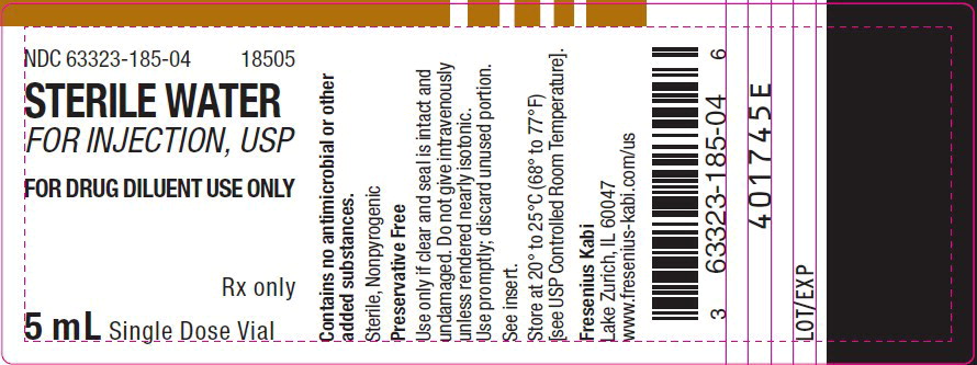 PACKAGE LABEL - PRINCIPAL DISPLAY - STERILE WATER - 5 mL Single Dose Vial Label
