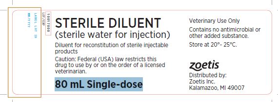Label for Sterile Diluent 80 mL