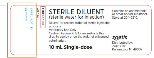 Label for Sterile Diluent 10 mL