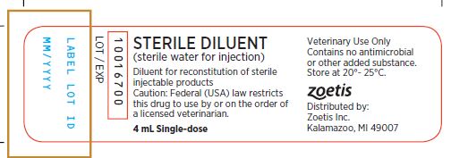 Label for Sterile Diluent 4 mL