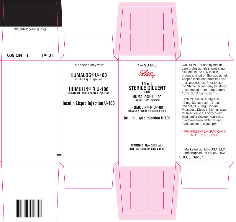 
		PACKAGE CARTON – Sterile Diluent Vial 10 mL 1ct
	      